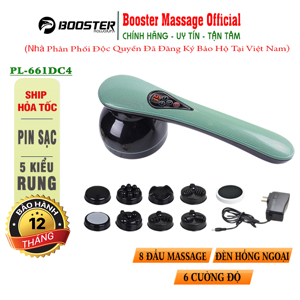 Máy massage cầm tay pin sạc 8 đầu Puli PL-661DC4