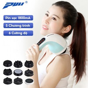 Máy massage cầm tay pin sạc Puli PL-607DC3 - 8 đầu