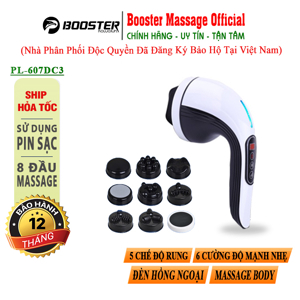 Máy massage cầm tay pin sạc Puli PL-607DC3 - 8 đầu