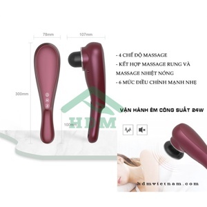 Máy massage cầm tay PL-622 - 4 đầu, pin sạc