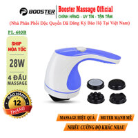 Máy Massage Cầm Tay Puli PL-603B - 4 Đầu Matxa, Hồng Ngoại, Công Suất 28W