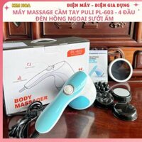 Máy massage cầm tay Puli PL-603B - 4 đầu, đèn hồng ngoại sưởi ấm. BH 12 THÁNG/ KIM HOA
