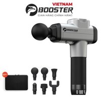 Máy massage cầm tay, Súng Massage gun BOOSTER M2-A - 6 Đầu - 4 tốc Độ - Công suất 135W - CHÍNH HÃNG