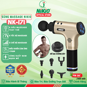 Máy massage cầm tay trị đau nhức giảm căng cơ Nikio NK-171