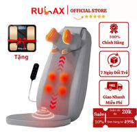 Máy Massage Chuyên Sâu Cổ Vai Gáy Lưng, Đệm Ghế Massage Toàn Thân Rulax Kèm Nhiệt Rung Cao Cấp