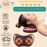 Máy massage cổ, gối massage cổ vai gáy hồng ngoại 8 bi, công nghệ nhật bản, bảo hành 6 tháng