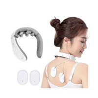 Máy massage cổ vai gáy cầm tay, 6 điểm tiếp xúc có 2 miếng dán xung công nghệ nhật bản