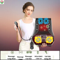 Máy massage cổ vai gáy, gối massage lưng hồng ngoại 16 đầu bi massage trị liệu cao cấp