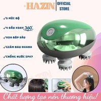 Máy Massage đầu cầm tay giảm căng thẳng,máy Massage đầu dưỡng sinh GX608 có 4 chân silicon xay 360 độ xoa bóp như tay ng