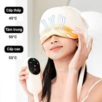 Máy massage đầu và mắt HD-01 chườm ấm hồng ngoại 6 vùng, 3 cấp độ, massage túi khí, giúp thư giãn và giảm nhức mỏi