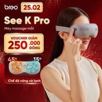 Máy Massage Mắt Cao Cấp BREO SEE K PRO - Làm Lạnh Làm Nóng Giảm Thâm Mắt - Xoa Bóp Lưu Thông Máu