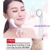 Máy massage mặt DS-039 bằng ion (Trắng) + Tặng Gen nịt bụng định hình eo thon 2 lớp thun (Da)