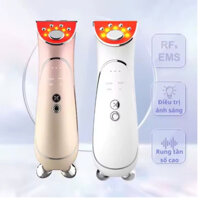 Máy massage mặt EMS xóa nhăn trẻ hóa da bằng sóng RF, máy nâng cơ mặt đẩy tinh chất GESUN lạnh làm sạch sâu Nhật Bản
