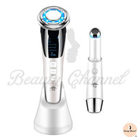 Máy Massage Mặt Làm Đẹp Da 5 in 1 Photon Nóng Và Lạnh EMS Giúp Nâng Cơ Mặt, Rửa Sạch Sâu, Tăng Cường Hấp Thụ Và Khóa Giữ Tinh Chất Dưỡng Da Kèm Máy Massage Mắt Loại Quầng Thâm