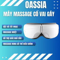 Máy massage mắt OASIA Massage đầu, cổ, mắt bằng máy rung và bấm huyệt đa điểm kết hợp xịt máy mát xa đầu Eye Massage