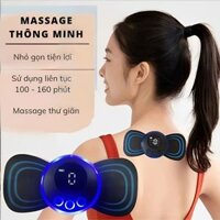 MÁY MASSAGE MINI TOÀN THÂN - MIẾNG DÁN MASSAGE HÌNH CÁNH BƯỚM XUNG ĐIỆN CỔ VAI GÁY, BẮP TAY, LƯNG 10 CHẾ ĐỘ MÁT-XA, PIN SẠC
