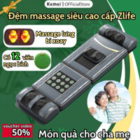 Máy massage toàn thân Zlife tích hợp ngọc bích massage lưng trị liệu hiệu quả, đệm massage toàn thân
