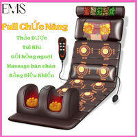 Máy massage toàn thân,Thảm mát xa toàn thân có kèm gối thảo mộc và massage chân - Nệm, đệm, gối,cổ vai gáy hồng ngoại