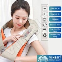 Máy massage vai gáy cổ hồng ngoại, đai massage lưng và cột sống chuyên sâu, hỗ trợ mát xa toàn thân đa năng - Hàng chính