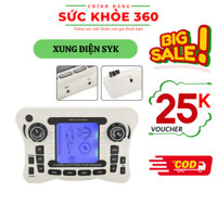 Máy massage xung điện trị liệu SYK-308B, máy massage xung điện 20 cường độ tặng kèm 4 miếng dán