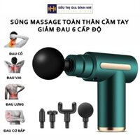 Máy Mát Xa Cầm Tay Massage Toàn Thân 6 Cấp Độ Chuyên Sâu Vai Lưng Giảm Đau Mỏi, Dãn Cơ Sau Tập