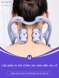 Máy mát xa cột sống cổ bằng tay, con lăn mát xa vai gáy, lưng, thắt lưng, kẹp nhào, dụng cụ nạo vét