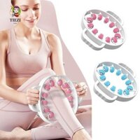 Máy mát xa kẹp chân hình khuyên TIEZI, Massage lăn giảm béo đa chức năng 12 bánh, Xoay 360 độ Máy mát xa chân cầm tay Máy mát xa cơ bụng Thư giãn