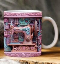 Máy may 3dssewing Cốc gốm Nghiên cứu sáng tạo Cafe Mug