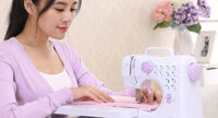 Máy may gia đình đa năng 12 kiểu may có vắt sổ kèm bàn mở rộng kèm phụ kiện