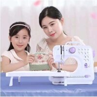 Máy May Mini Gia Đình FHSM505 12 Kiểu May Có Bàn May-có vắt sổ, may được vải thun kèm chân vịt