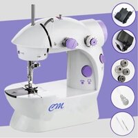 Máy May Mini Gia Đình  - Máy Khâu Mini Gia Đình 12 Đường May, Có Vắt Sổ, May Được Vải Thun Kèm Chân Vịt FAMAHA---