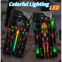 Máy móc kính đèn LED phát sáng cho vỏ điện thoại Samsung Vỏ bảo vệ S25 + S25 25Ultra S21 + S21ULTRA S22 S22ULTRA S20ULTRA S23ULTRA S23 + S21 S20 + S22 + S24Ultra S24 + S24