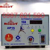 Máy Nạp Ắc Quy Robot 15A Sạc Bình 12V 24V Oto Xe Máy