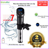 Máy nấu chậm Sous Vide BioloMix SV-1900 kết nối Wifi, công suất 1200W, bộ gia nhiệt PTC và động cơ không chổi than DC- Hàng chính hãng - Màu Đen