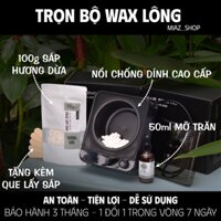 Máy nấu sáp wax lông chống dính cao cấp + 100g sáp hương dừa cao cấp (Tặng kèm que lấy sáp)