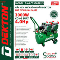 Máy Nén Khí 4HP/50L Dekton Khong Dầu / DK-AC3950PLUS / 42 Giây Đầy Bình/ lê hơi siêu lẹ TVT máy móc