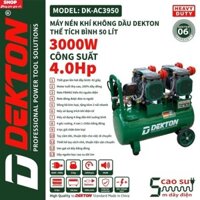 Máy nén Khí 50l Ko Dầu DEKTON Dk-AC3950 lên hơi siêu nhanh Shop máy GP