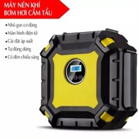 Máy nén khí bơm hơi mini 12v V6 đồng hồ điện tử