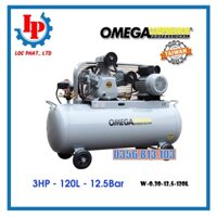 MÁY NÉN KHÍ ĐÀI LOAN OMEGA 120 LÍT, ÁP 12,5KG, MÔ TƠ 4HP