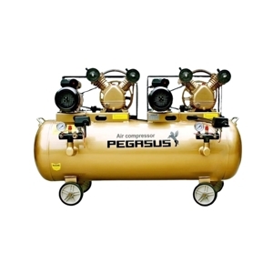 Máy nén khí dây đai 2 đầu nén, 2 moto Pegasus TM-V-0.25/12.5 x2-230L