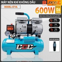 Máy nén khí không dầu, bình hơi mini dung tích 9 lít, 12 lít công suất 600w, 900w bắn đinh, bơm xe, xịt bụi, phun sơn