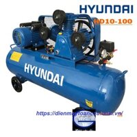 Máy nén khí, máy bơm hơi dung tích lớn pít tông HYUNDAI HD10-100 (100L)