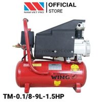 Máy nén khí, máy bơm hơi mini gia đình WING TM-0.1/8-9L-1.5HP 1,5 HP, 9 lít, 8 bar, 220V