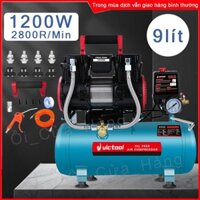 Máy nén khí mini 9 lít,Máy hơi mini 220V,Máy nén bơm hơi khí nén không ồn - Bảo hành 2 năm.