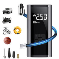 Máy nén khí ô tô Mini 12V Máy bơm hơi không dây có đèn LED Máy bơm hơi lốp ô tô di động cho ô tô, xe máy và lốp xe đạp 150Psi
