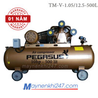 Máy nén khí Pegasus 10 HP, 500l, 12.5bar, 380V TM-V-1.05/12.5-500L