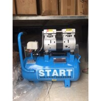 Máy nén khí sạch START 25L giảm âm không dầu-Tặng kèm dây xoắn hơi 9m và súng xì khô-Hàng chính hãng-BH 6 tháng