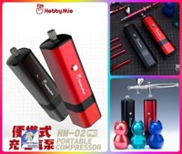 Máy nén khí sơn mô hình Airbrush Compressor Air Pump mini handheld portable HM02 hobby mio