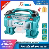 Máy nén khí tự động Total TACLI2002, máy bơm hơi  áp suất tối đa: 160 PSI, bơm lốp xe tự động, thổi sạch bụi bẩn