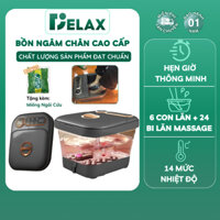 Máy Ngâm Chân Massage DELAX Chân Gấp Gọn Massage Tự Động, Làm Ấm Thư Giãn Chống Giật BNC02
